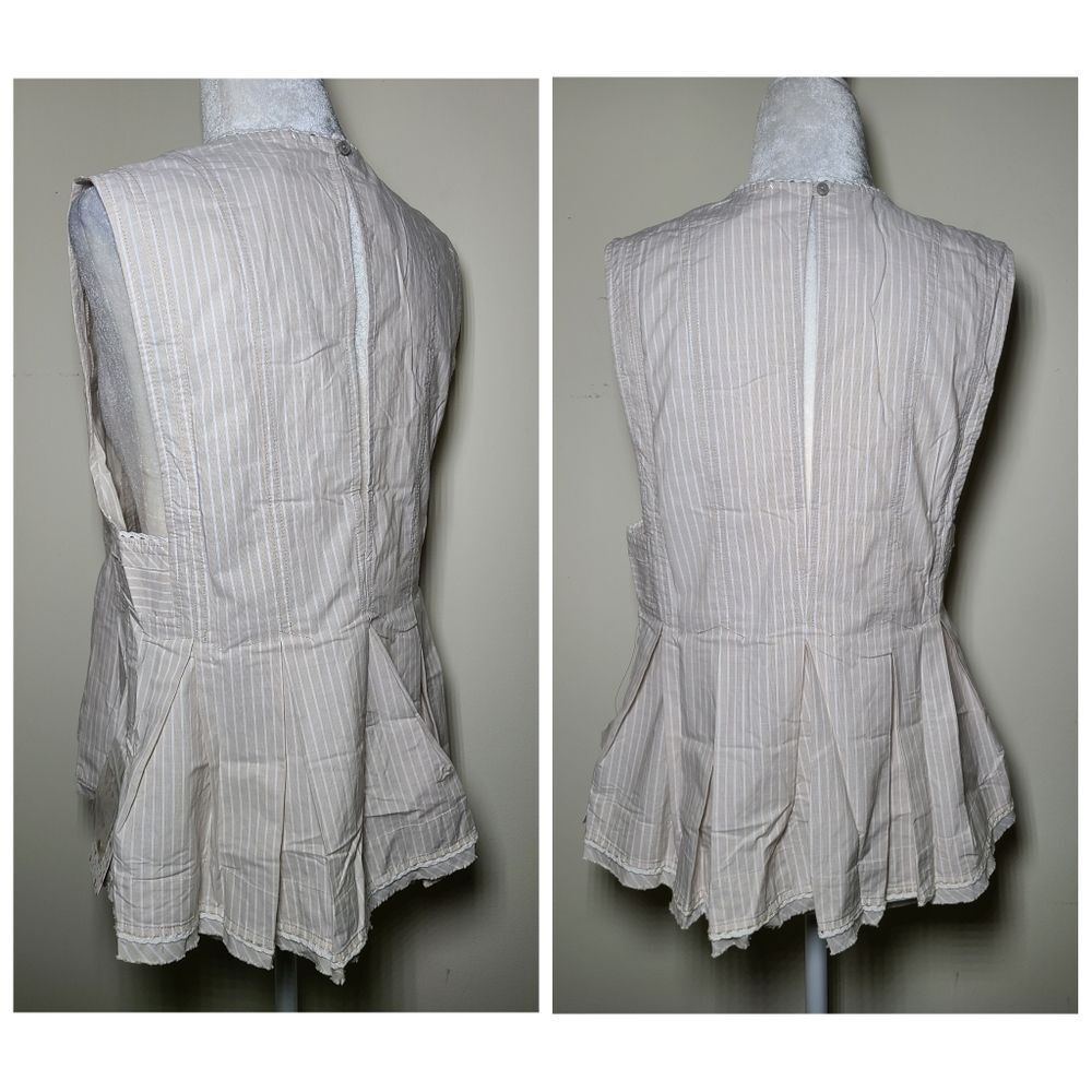 NWT|Free People Good Feels Ivory Striped Sleeveless Top, SMALL - Picture 5 of 7